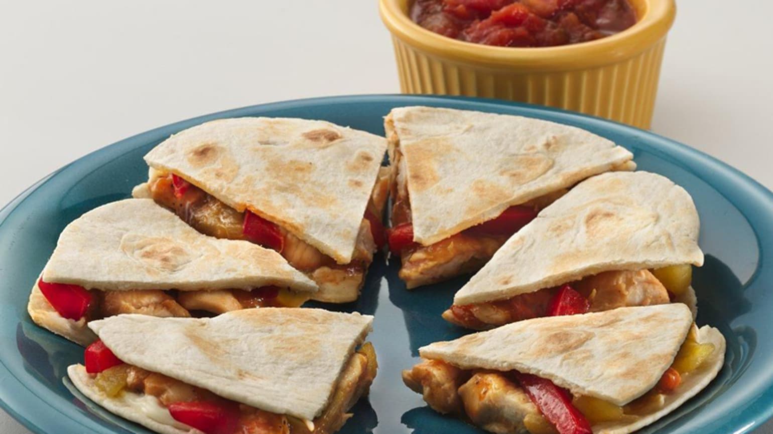 Cheesy Chicken & Vegetable Quesadillas